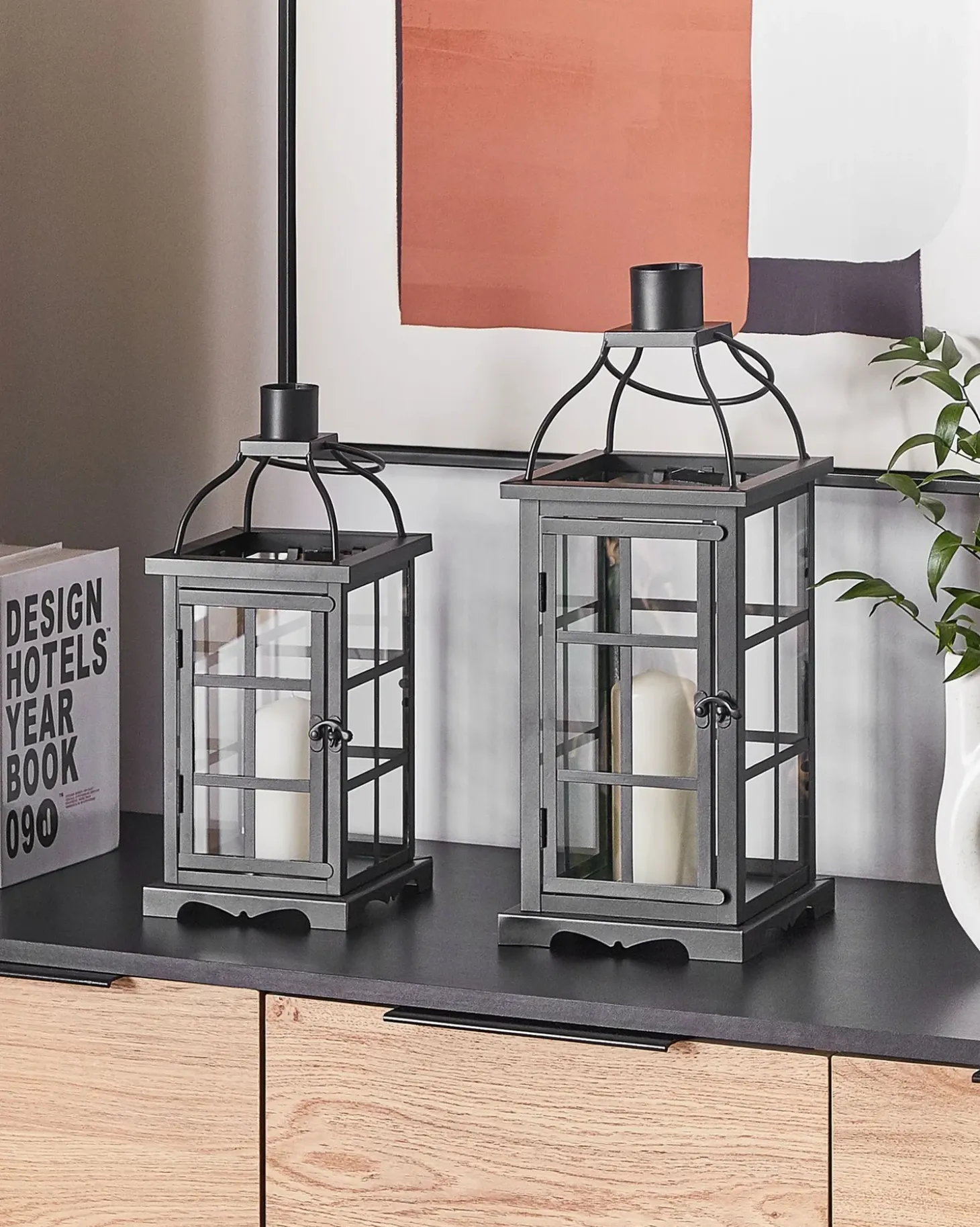 Lanterne CLARA Metal 52 cm Sort