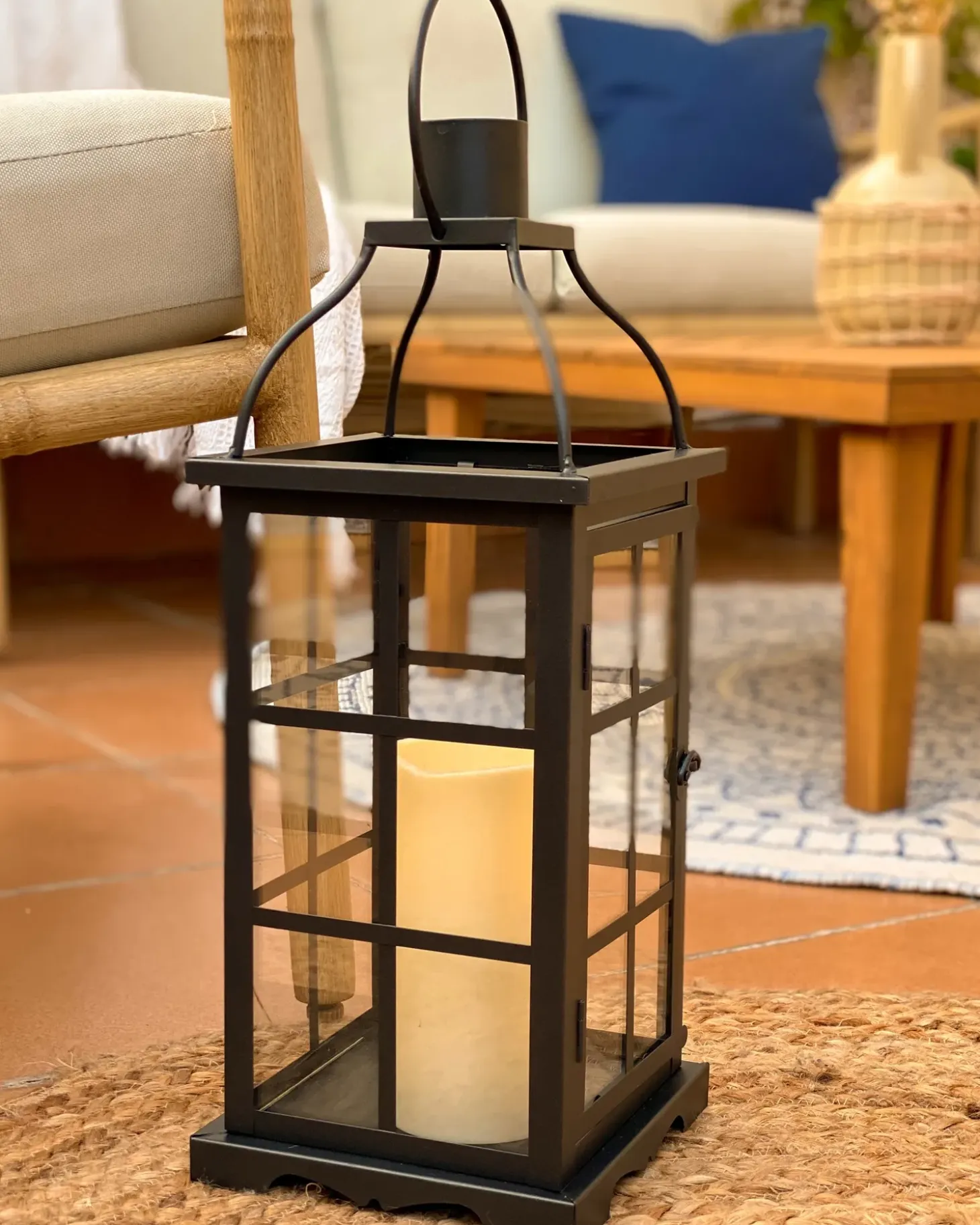 Lanterne CLARA Metal 52 cm Sort