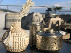 Lanterne CORFU Metal 22 cm Guld