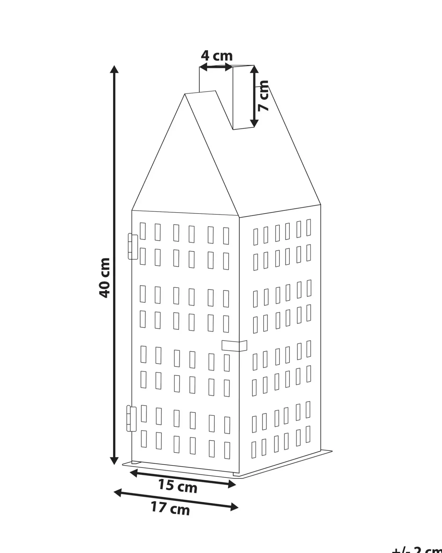 Lanterne DOLOK Metal 40 cm Hvid