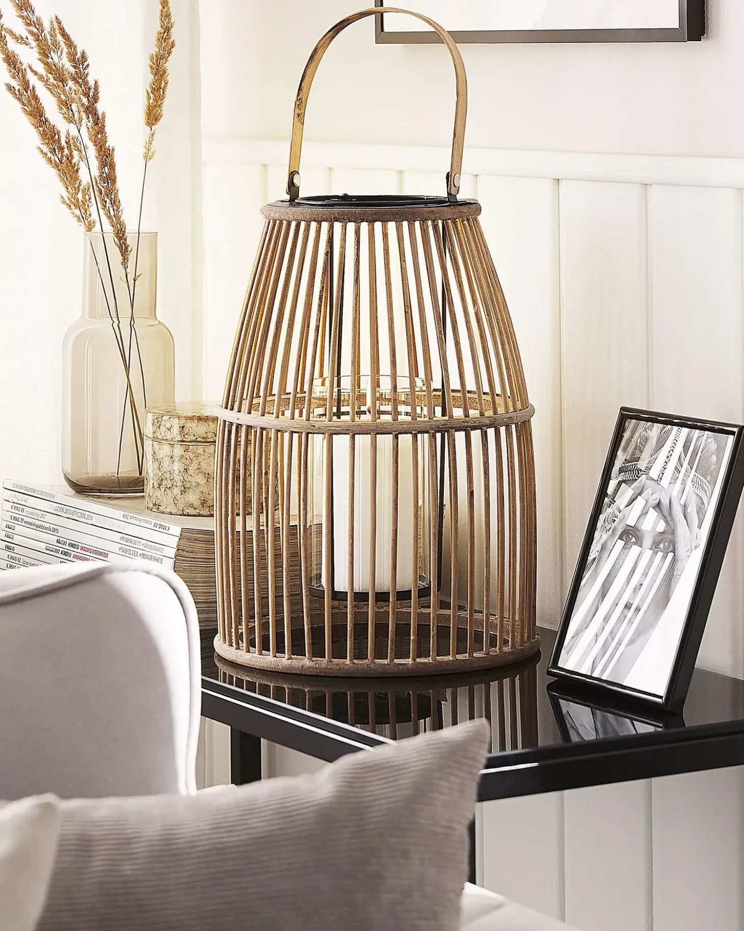 Lanterne HOSTE Bambus 32 cm Beige