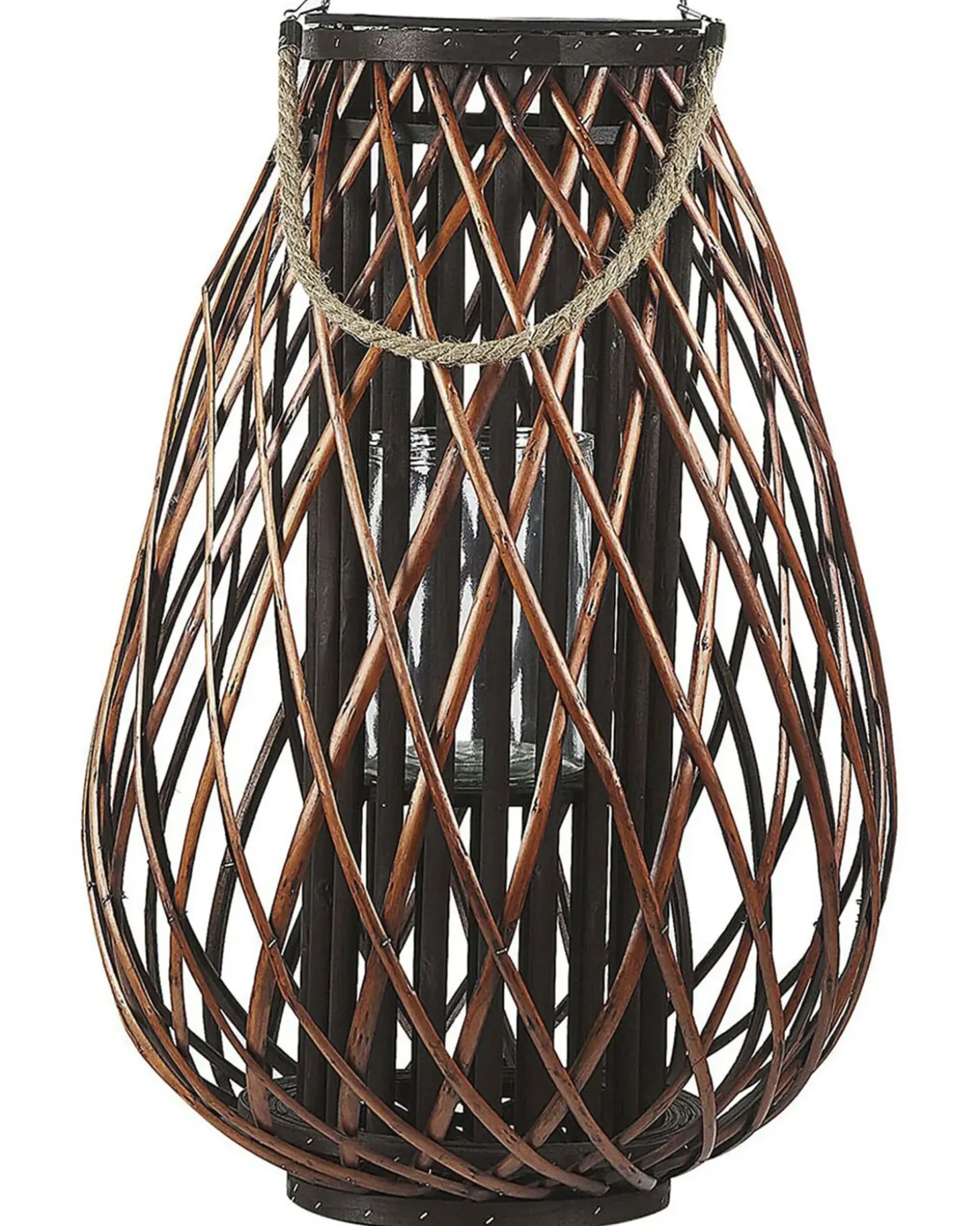 Lanterne KIUSIU Piletræ 60 cm Brun