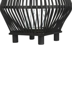 Lanterne LEYTE Bambus 58 cm Sort