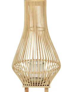 Lanterne LEYTE Piletræ 58 cm Lysebrun