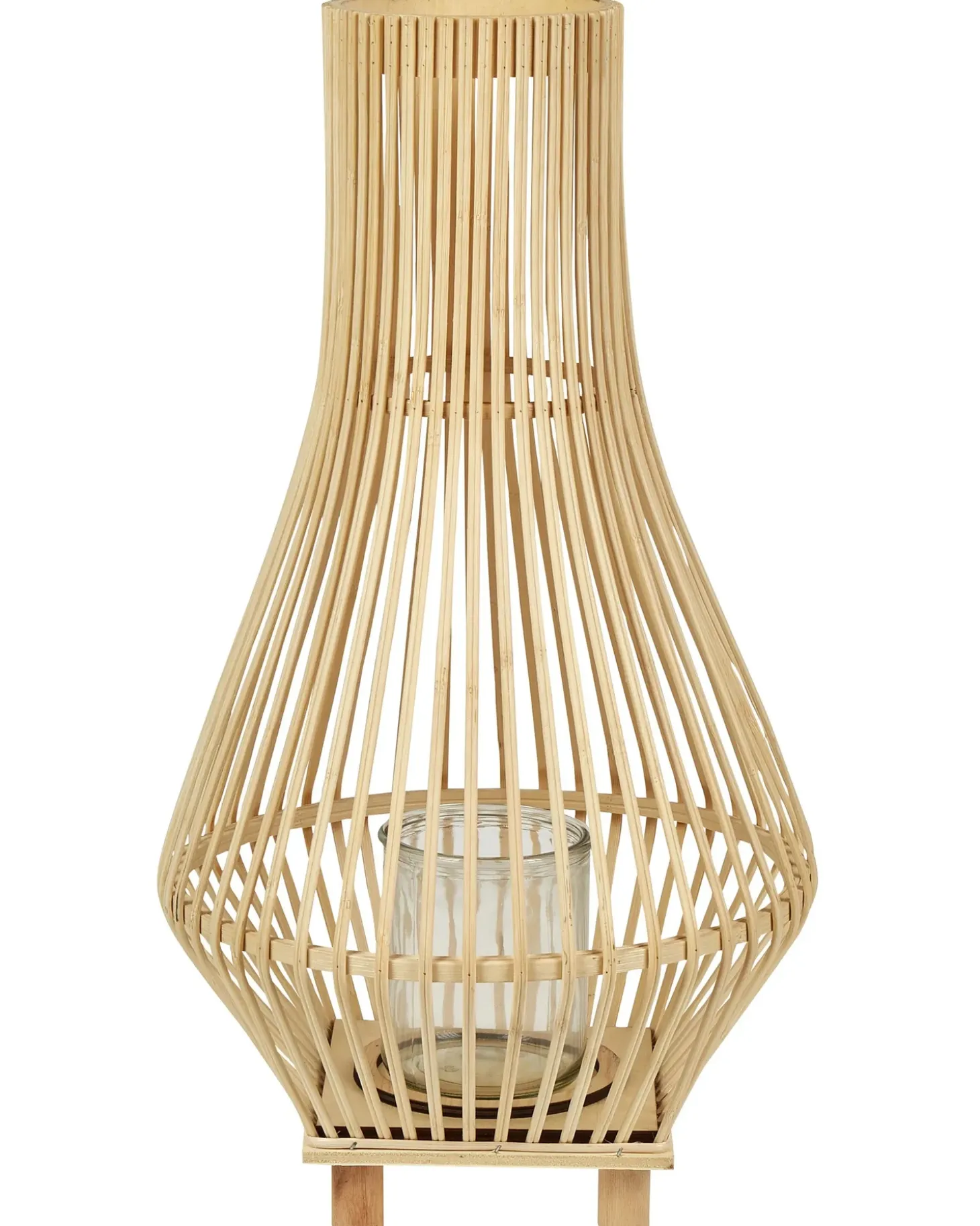 Lanterne LEYTE Piletræ 58 cm Lysebrun