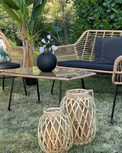 Lanterne MAURITIUS Piletræ 30 cm Naturlig