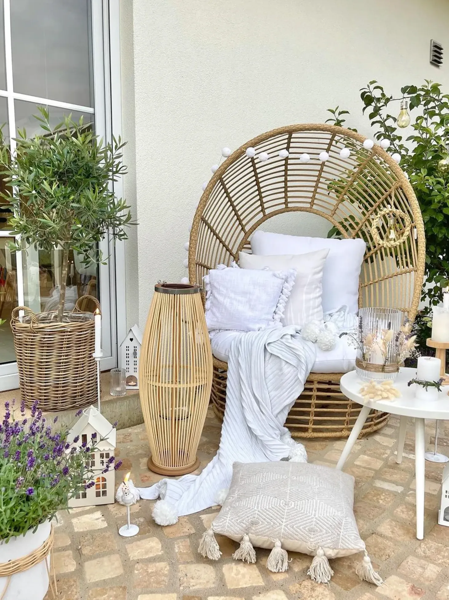 Lanterne TAHITI Bambus 72 cm Naturlig
