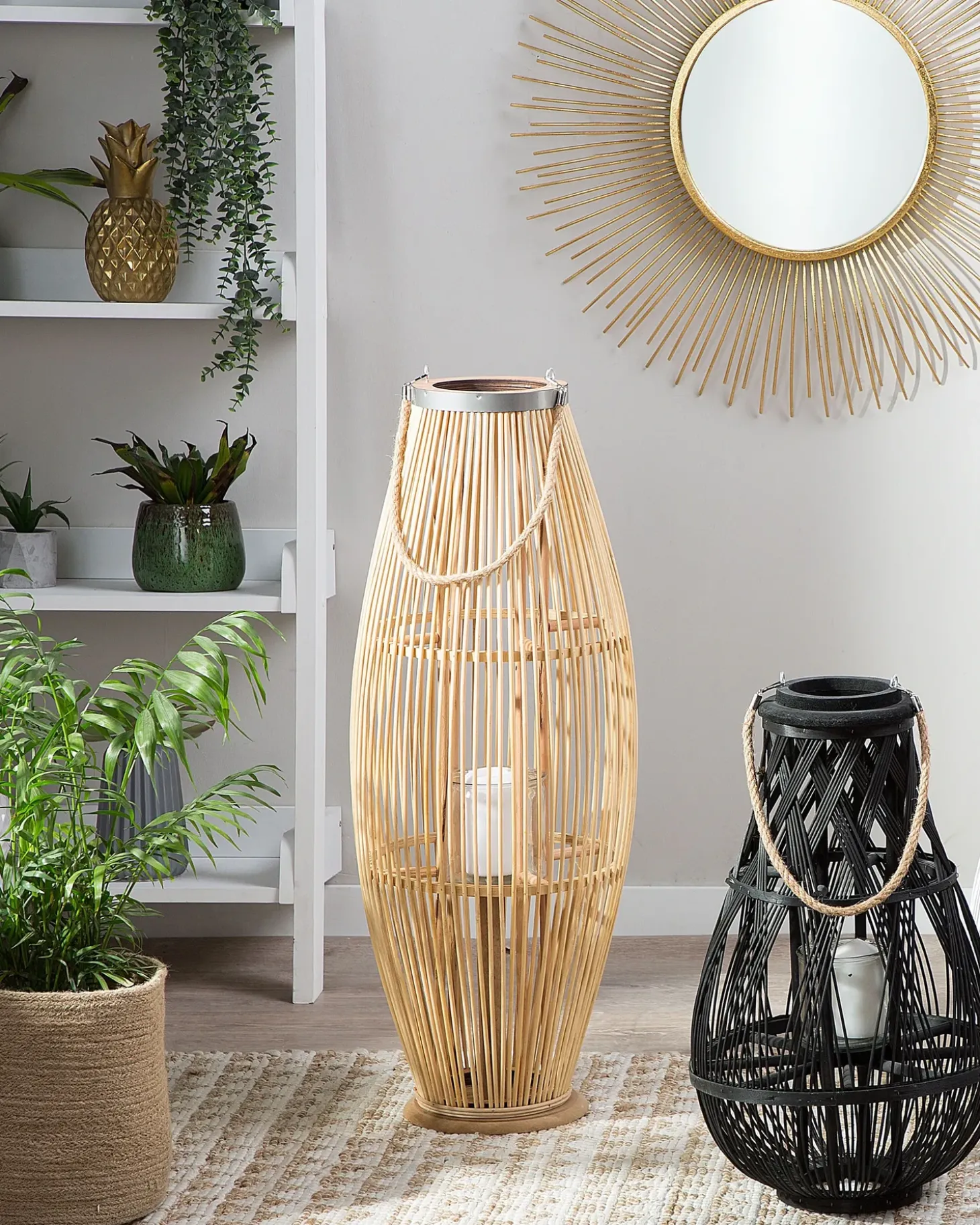 Lanterne TAHITI Bambus 84 cm Naturlig