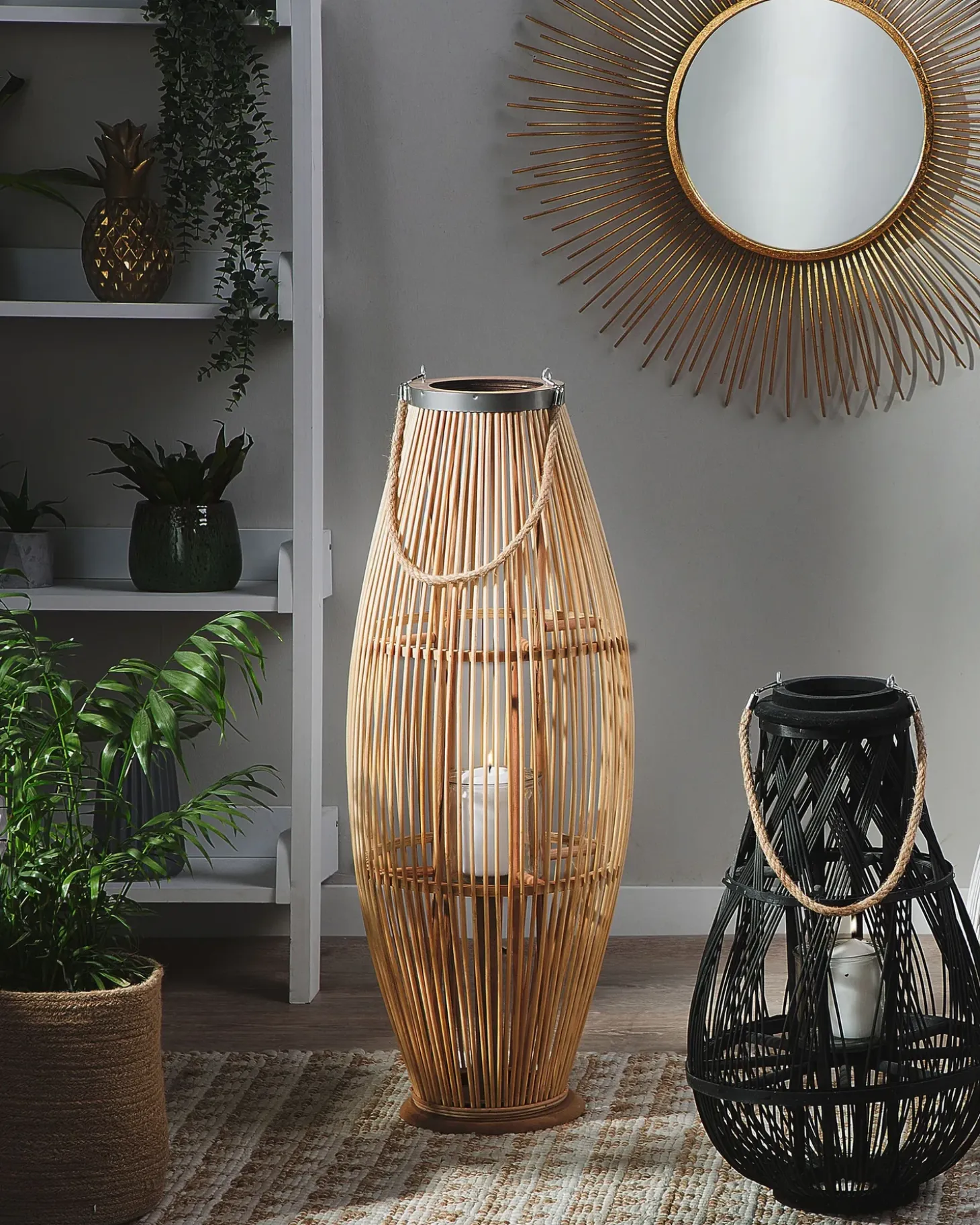 Lanterne TAHITI Bambus 84 cm Naturlig