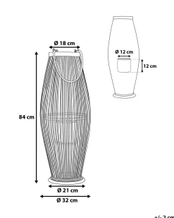 Lanterne TAHITI Bambus 84 cm Naturlig