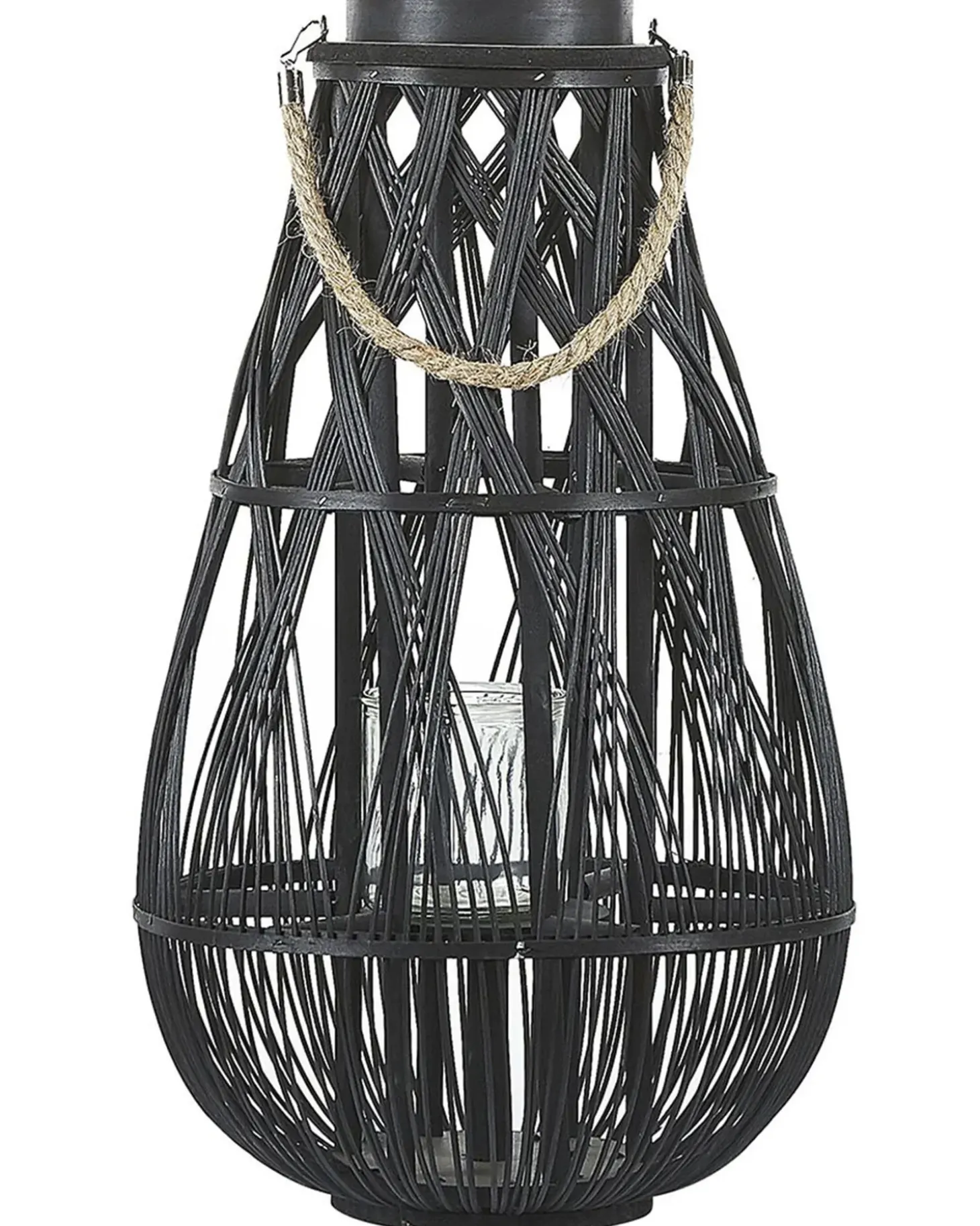 Lanterne TONGA Bambus 56 cm Sort
