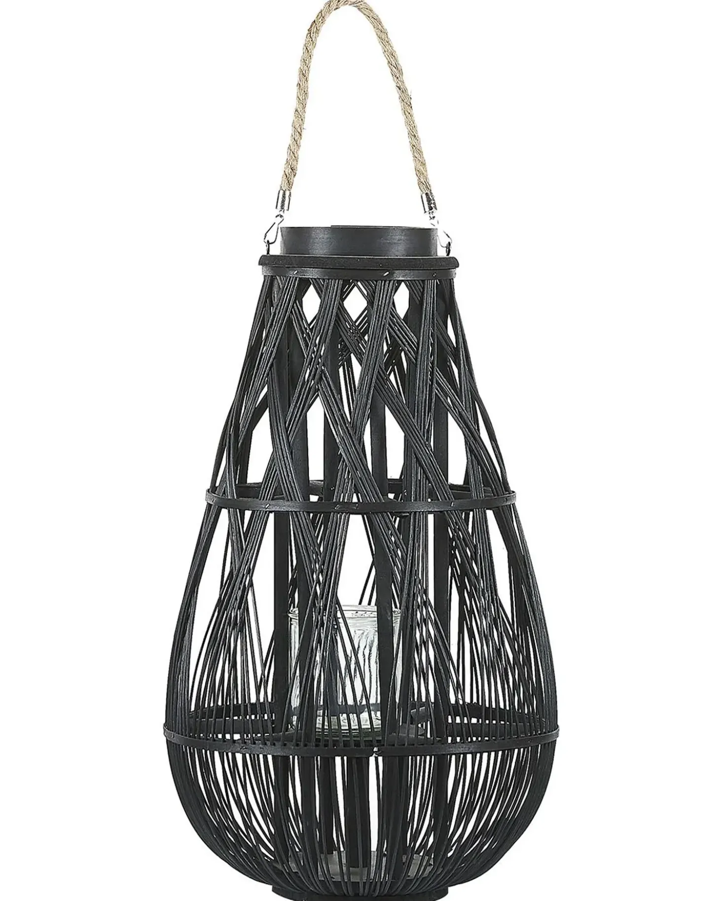 Lanterne TONGA Bambus 56 cm Sort