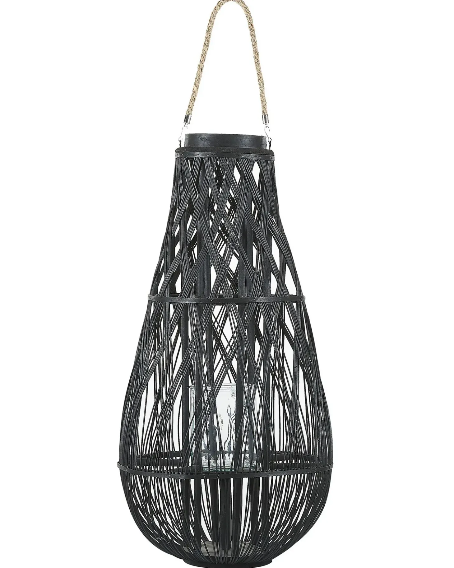 Lanterne TONGA Bambus 77 cm Sort