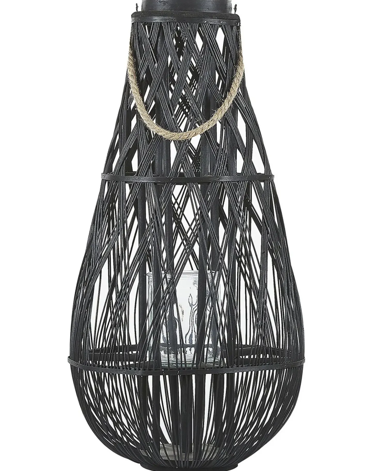 Lanterne TONGA Bambus 77 cm Sort