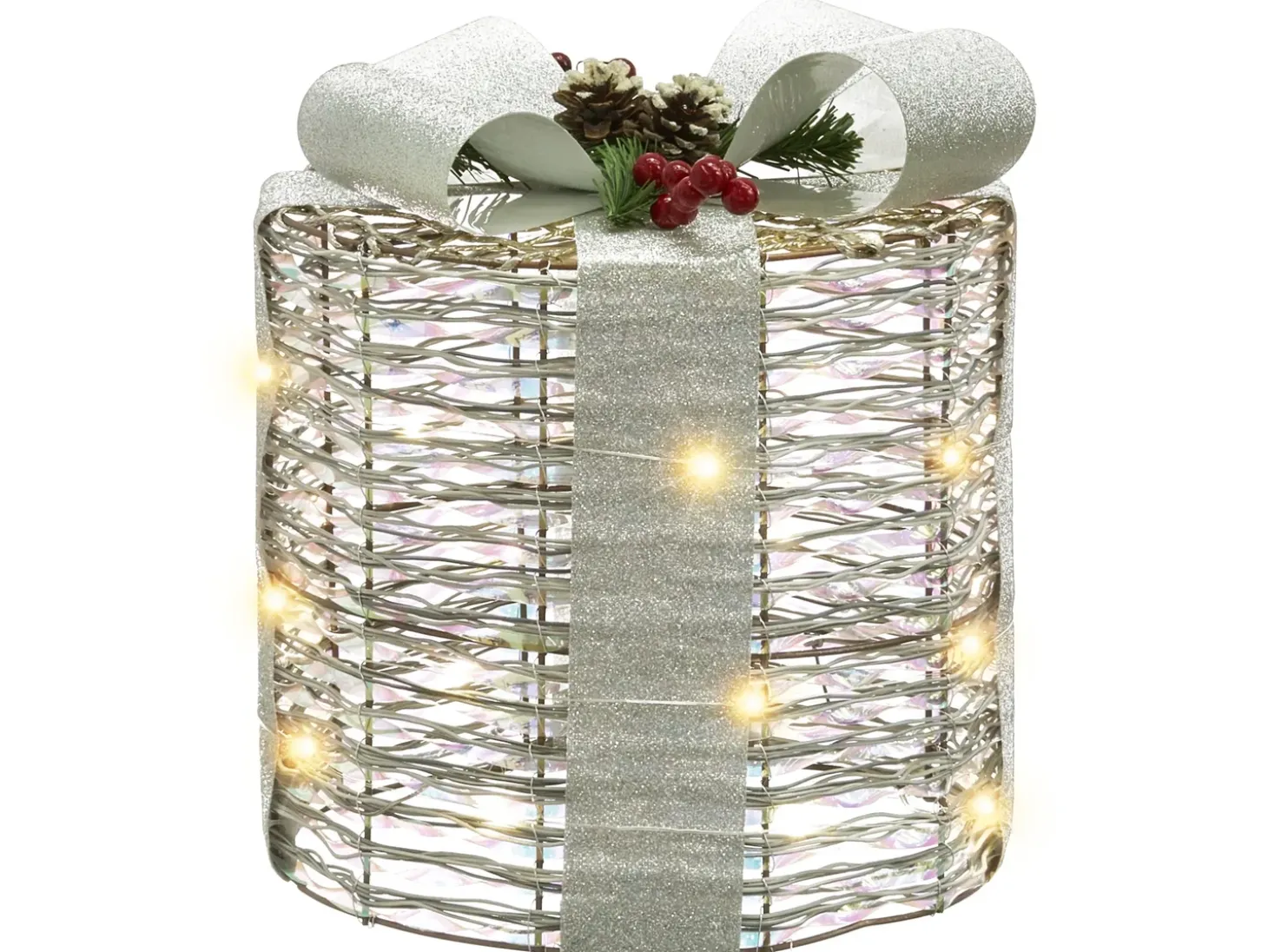 LED JULSO Julegaver 20/25/30 cm Sølv