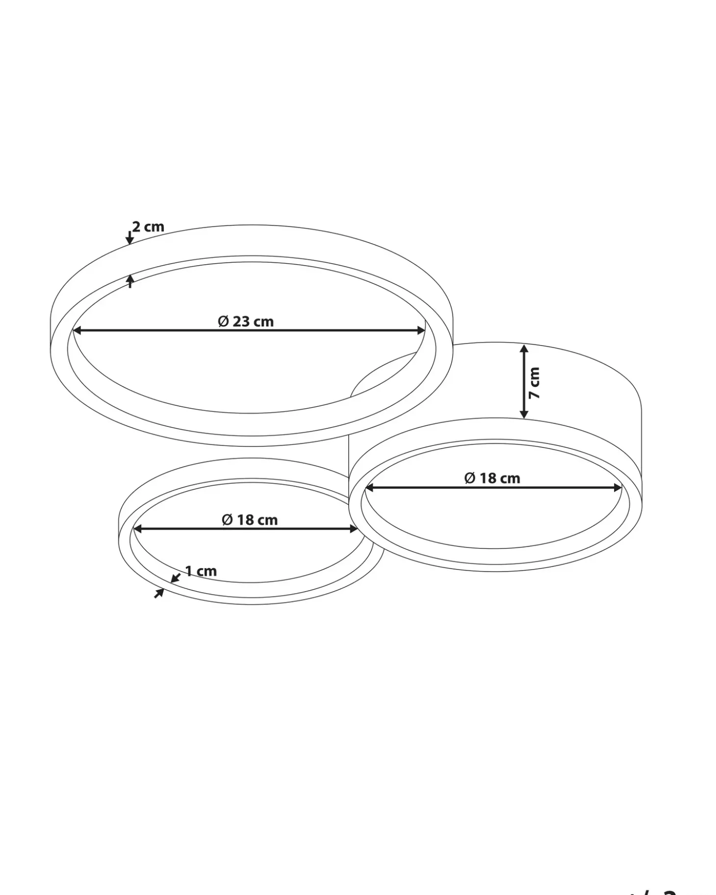LED loftslampe AGNAT Metal Sort