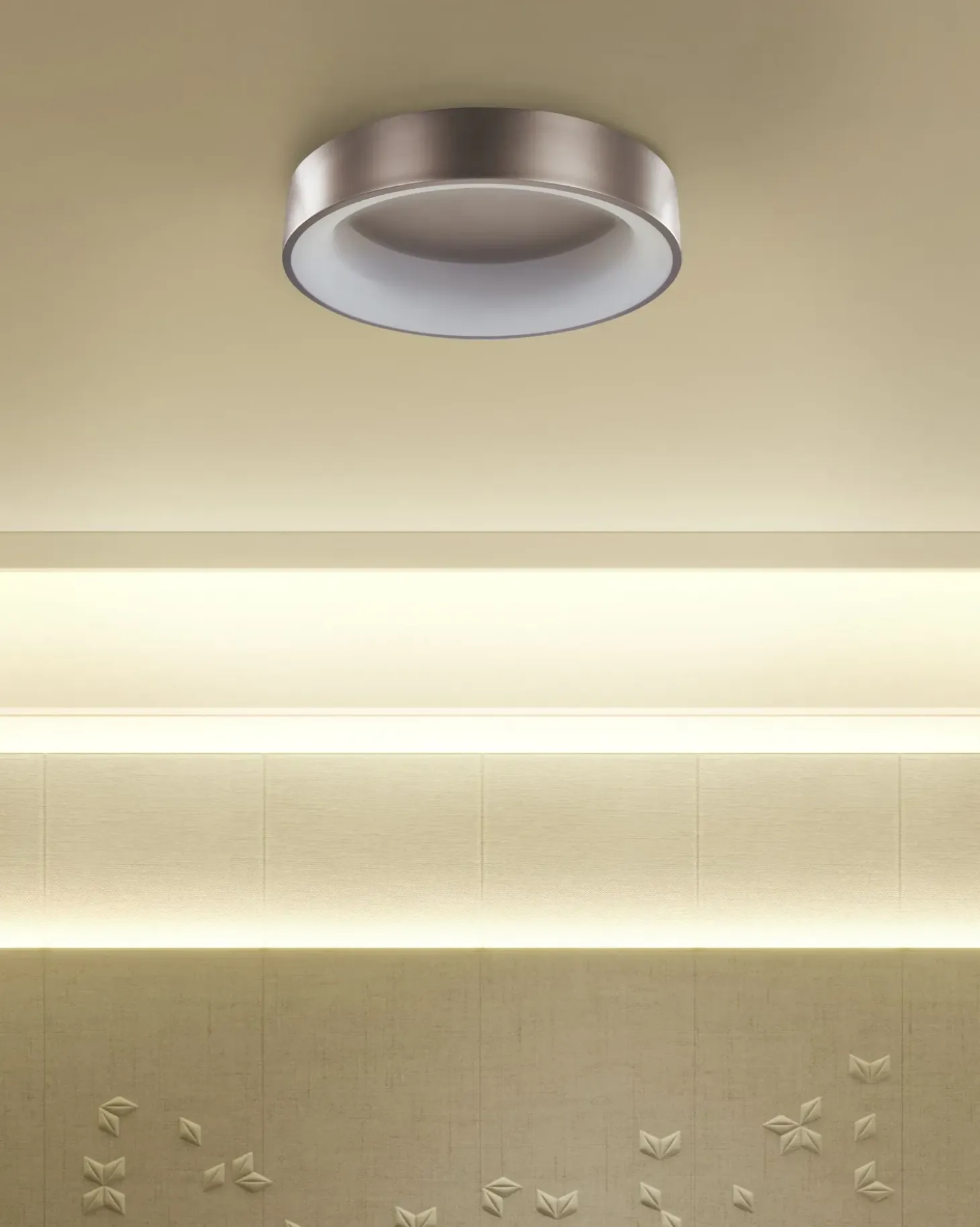 LED loftslampe DAWEI Metal Lysebrun