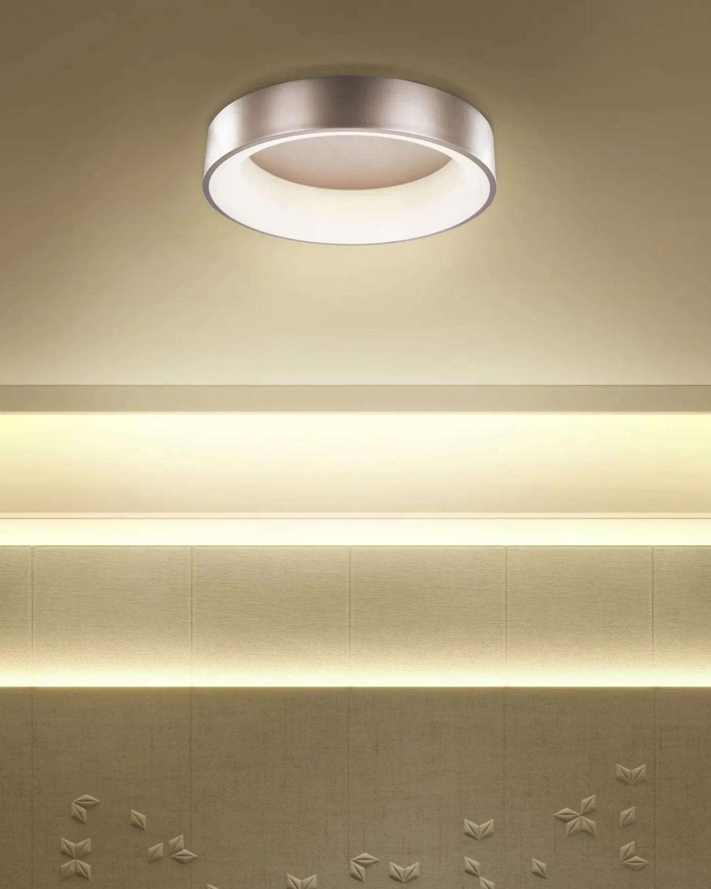 LED loftslampe DAWEI Metal Lysebrun