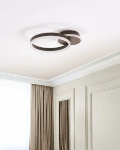 LED loftslampe GLYDE Metal Mørkebrun