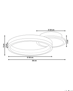 LED loftslampe GLYDE Metal Mørkebrun