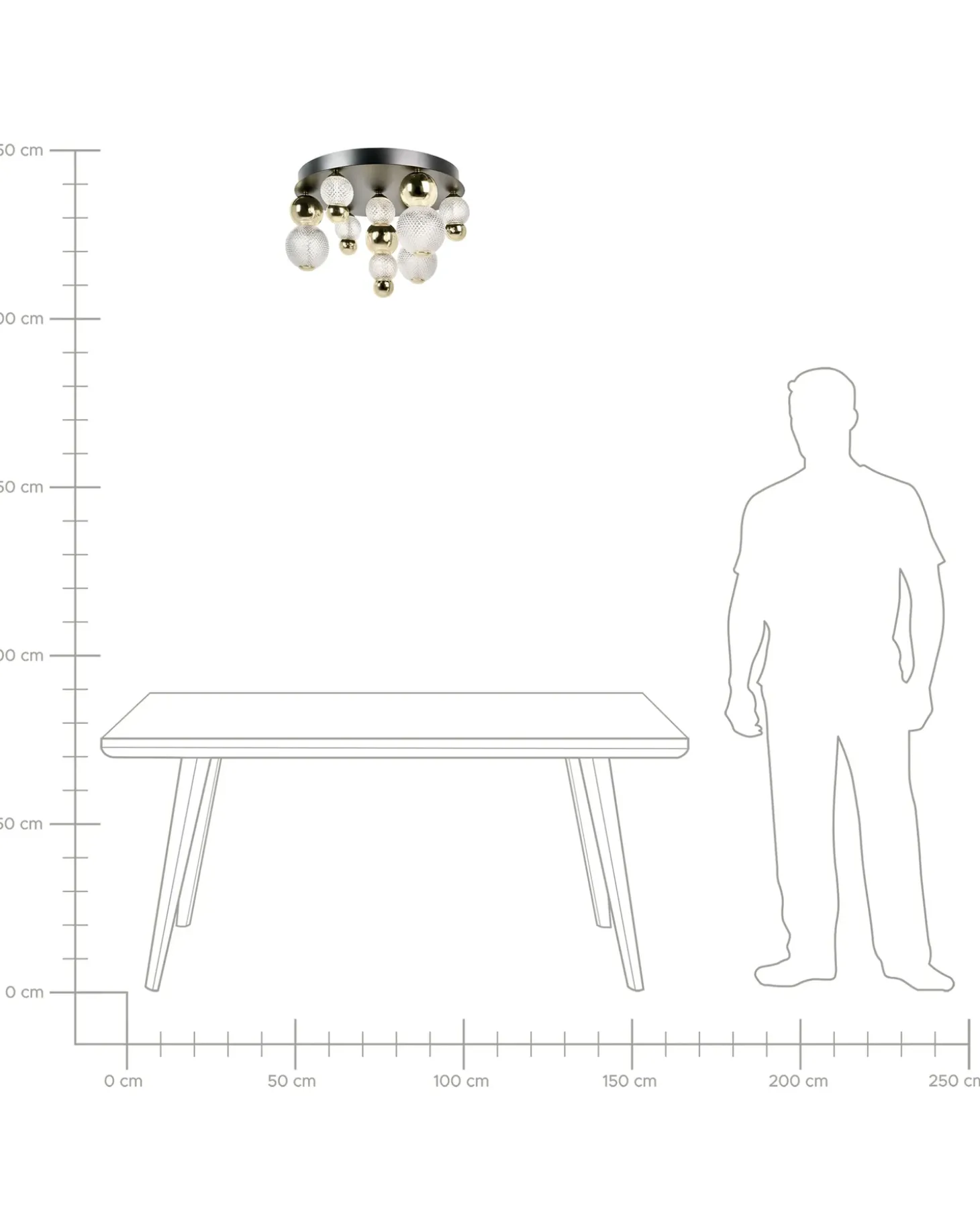 LED loftslampe SORA Glas Guld
