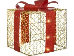 LED LYSEREN Julegaver 20/25/30 cm Guld