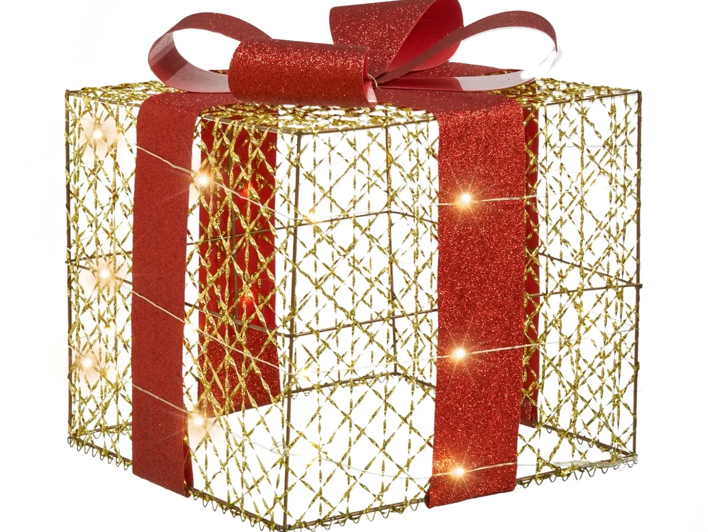 LED LYSEREN Julegaver 20/25/30 cm Guld
