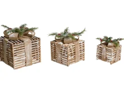 LED ROINE Julegaver 15/20/25 cm Brun