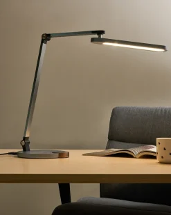 LED skrivebordslampe CAROY Med trådløs oplader Grå