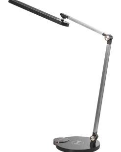 LED skrivebordslampe CAROY Med trådløs oplader Sort