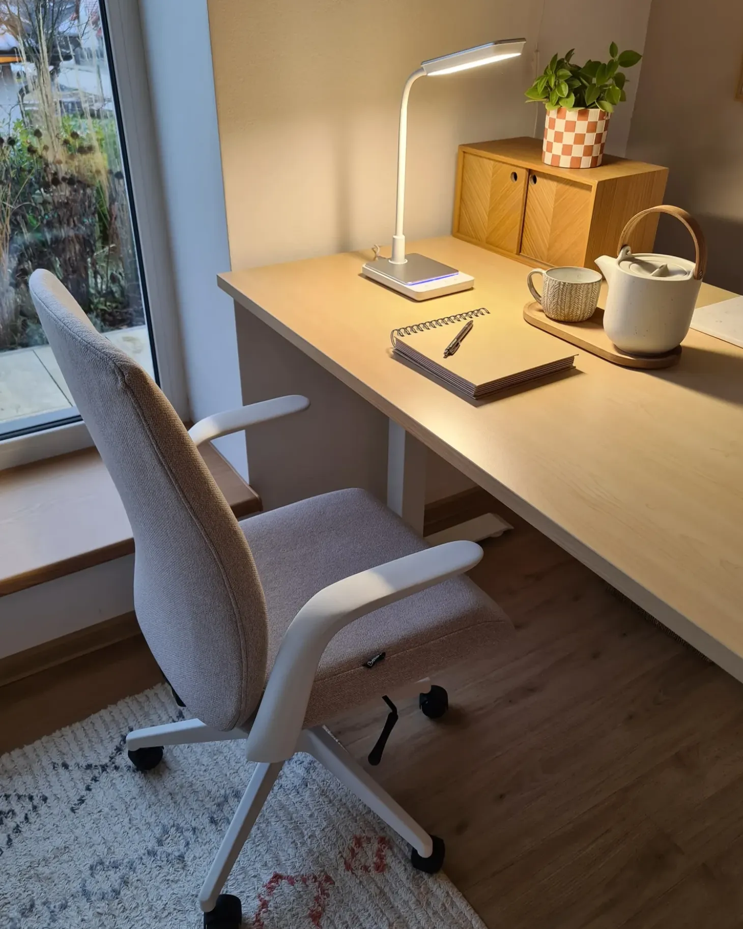 LED skrivebordslampe CENTAURUS Med dæmpning Metal Hvid