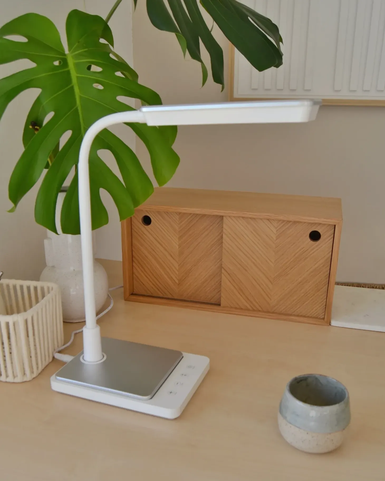 LED skrivebordslampe CENTAURUS Med dæmpning Metal Hvid