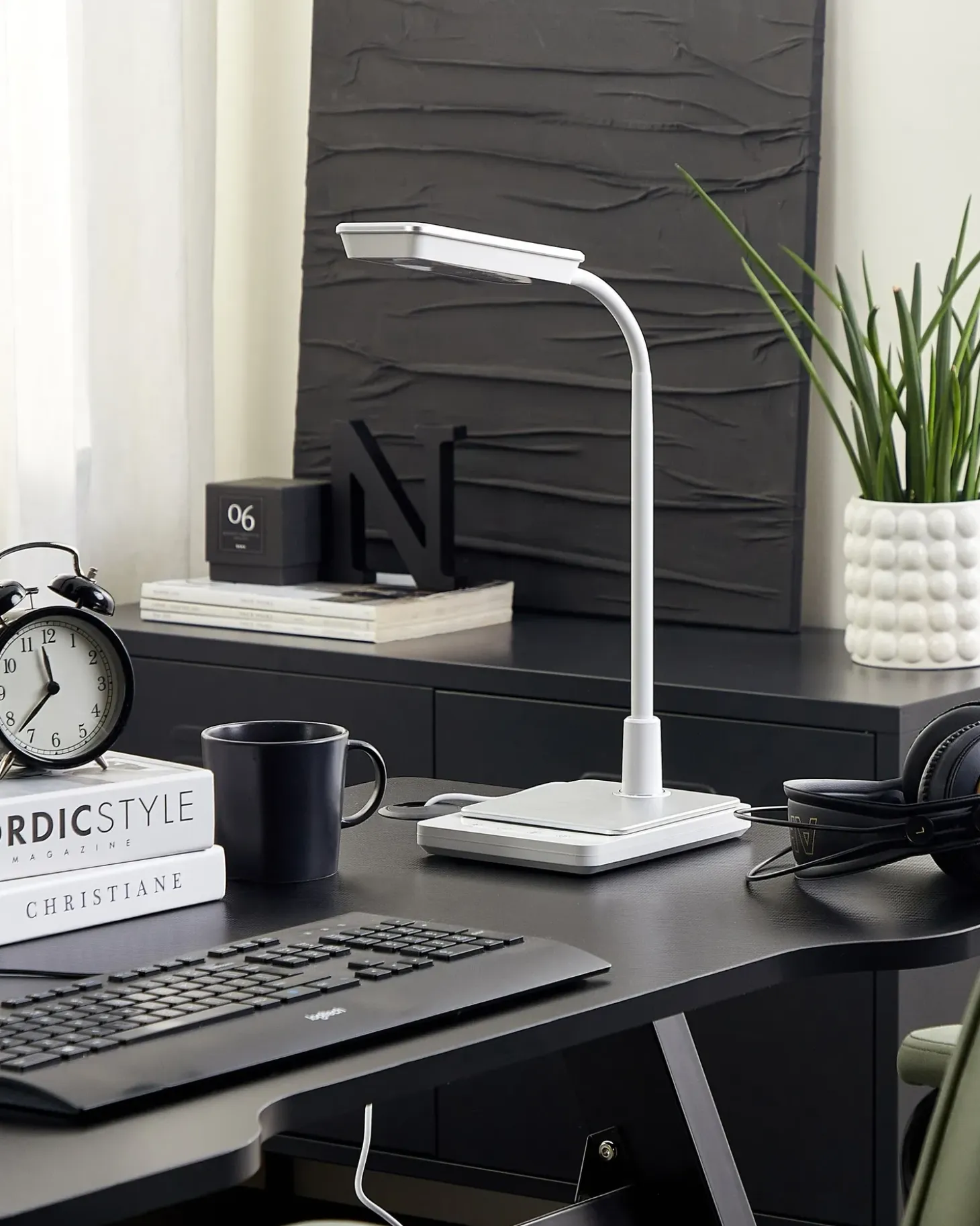 LED skrivebordslampe CENTAURUS Med dæmpning Metal Hvid