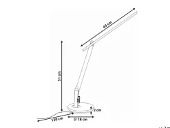 LED skrivebordslampe CETUS Med dæmpning Sølv