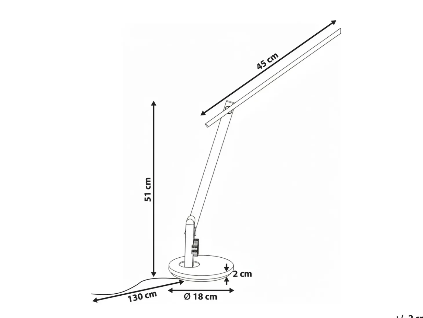 LED skrivebordslampe CETUS Med dæmpning Grå