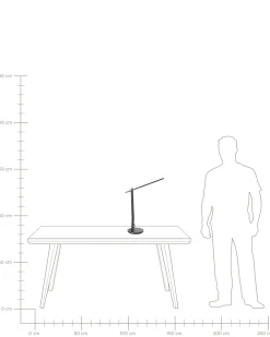 LED skrivebordslampe CETUS Med dæmpning Grå