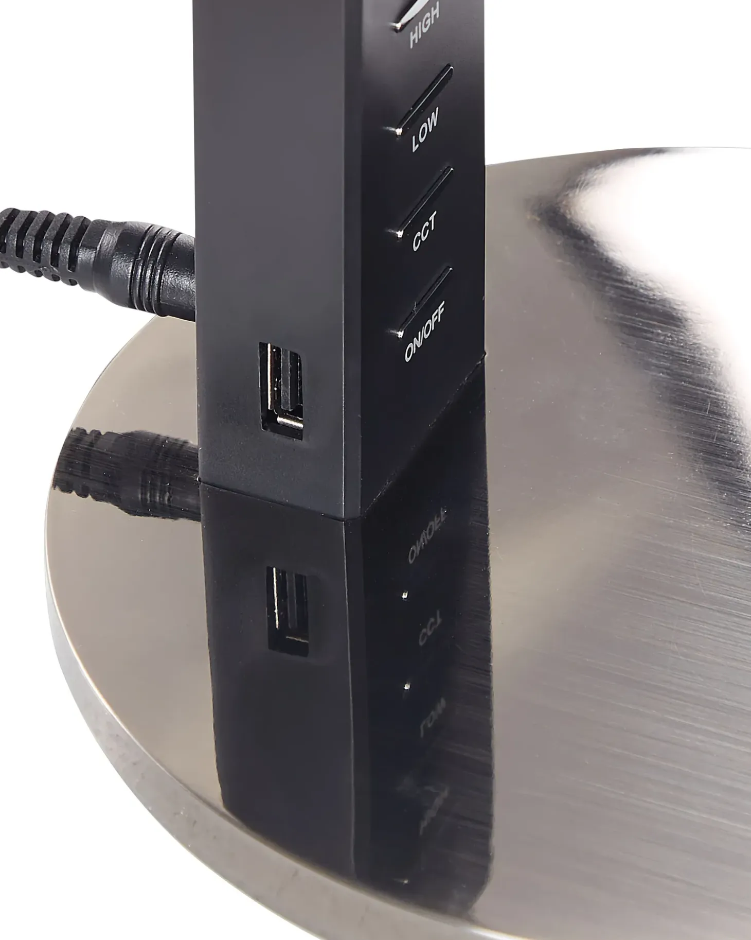 LED skrivebordslampe CHAMAELEON med USB-port Metal Messing