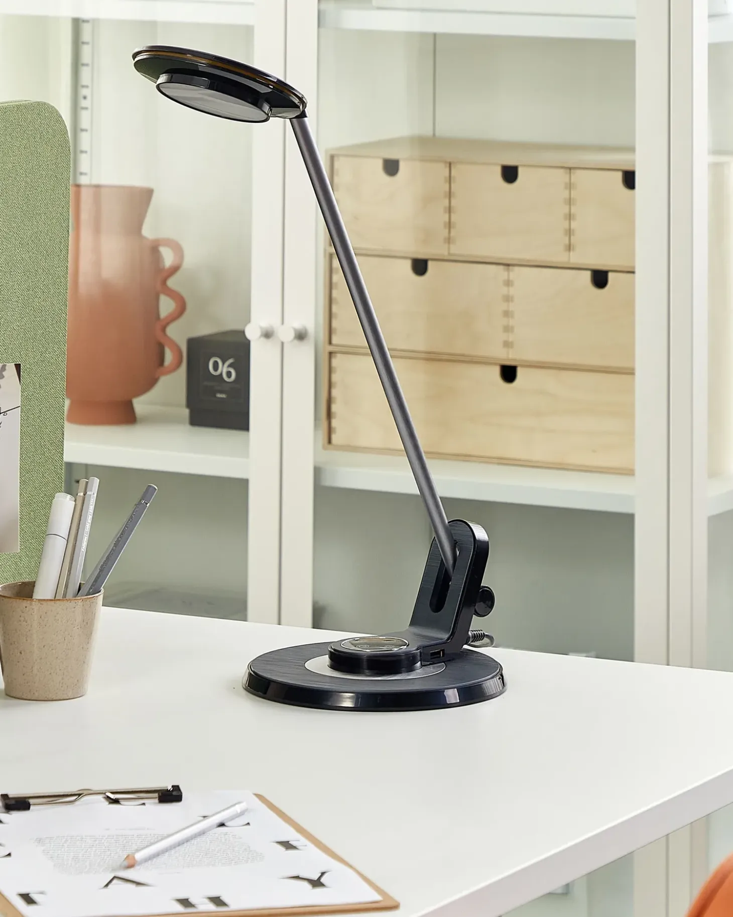 LED skrivebordslampe CORVUS Med dæmpning Metal Sort