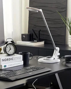 LED skrivebordslampe CORVUS Med dæmpning Metal Hvid/sølv