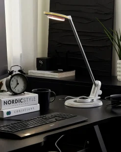 LED skrivebordslampe CORVUS Med dæmpning Metal Hvid/sølv