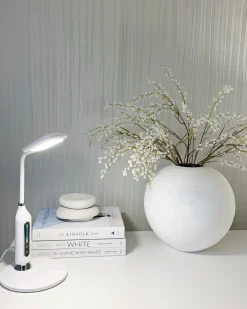 LED skrivebordslampe CYGNUS Med dæmpning Metal Hvid