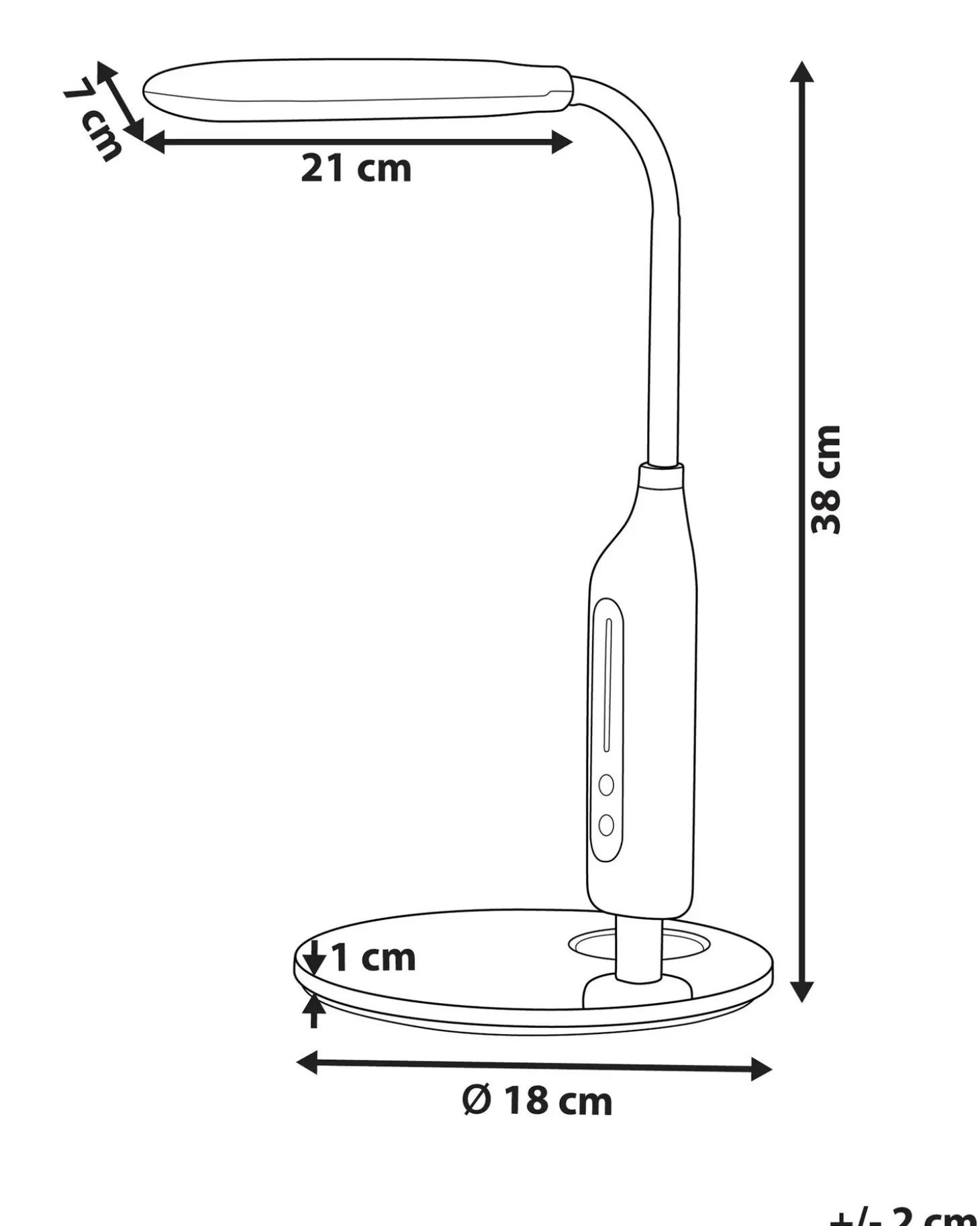 LED skrivebordslampe CYGNUS Med dæmpning Metal Hvid
