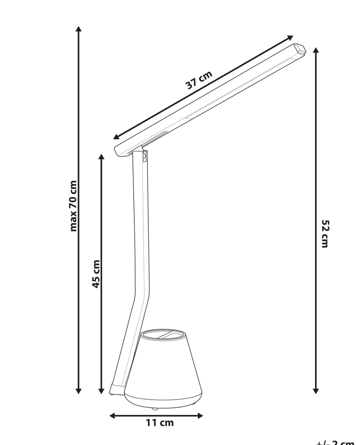 LED skrivebordslampe DENEB Med dæmpning Himmelblå