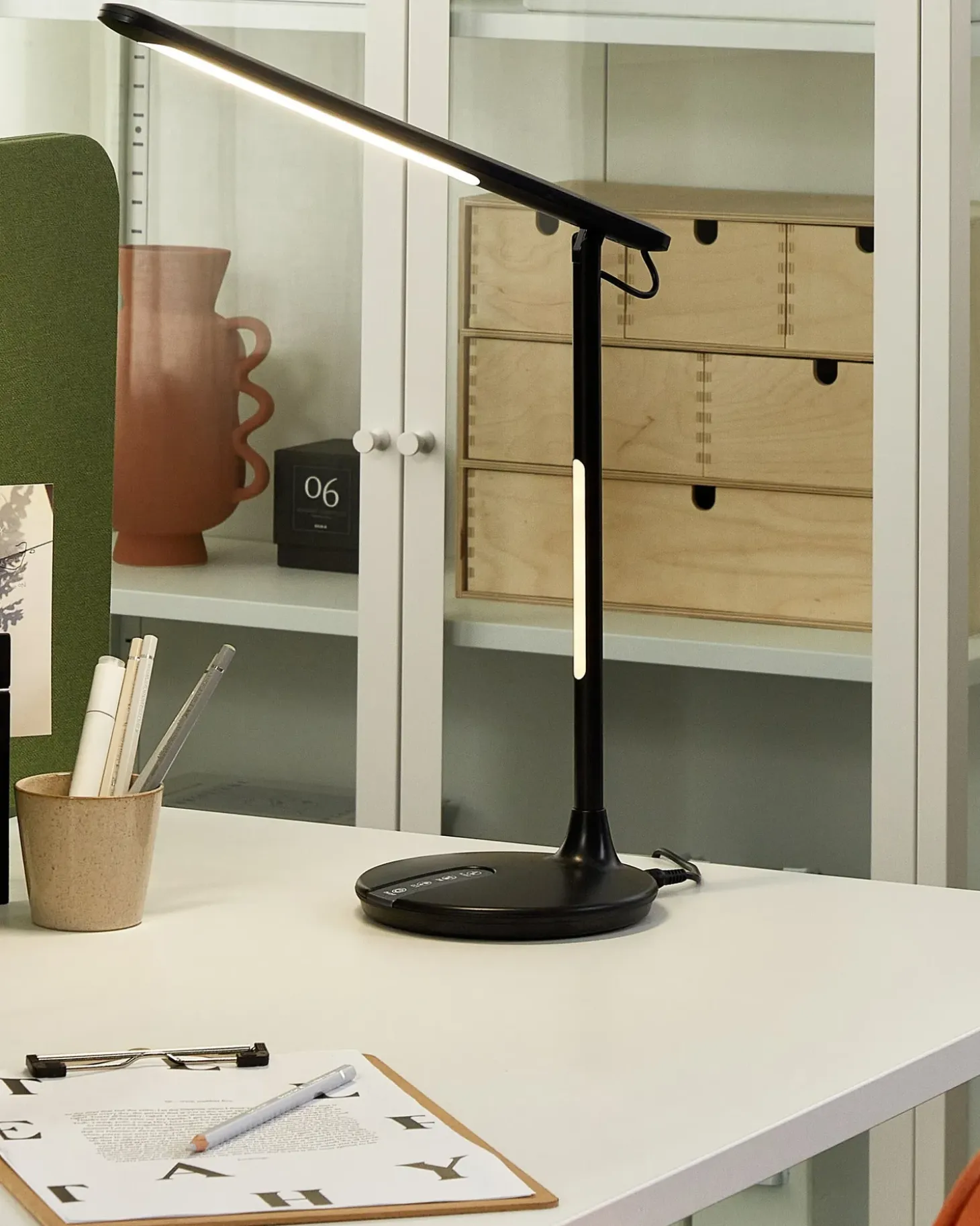 LED skrivebordslampe DRACO Med dæmpning Metal Sort