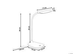 LED skrivebordslampe HYDRA Med dæmpning Sort