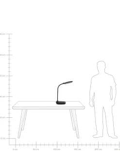 LED skrivebordslampe HYDRA Med dæmpning Sort