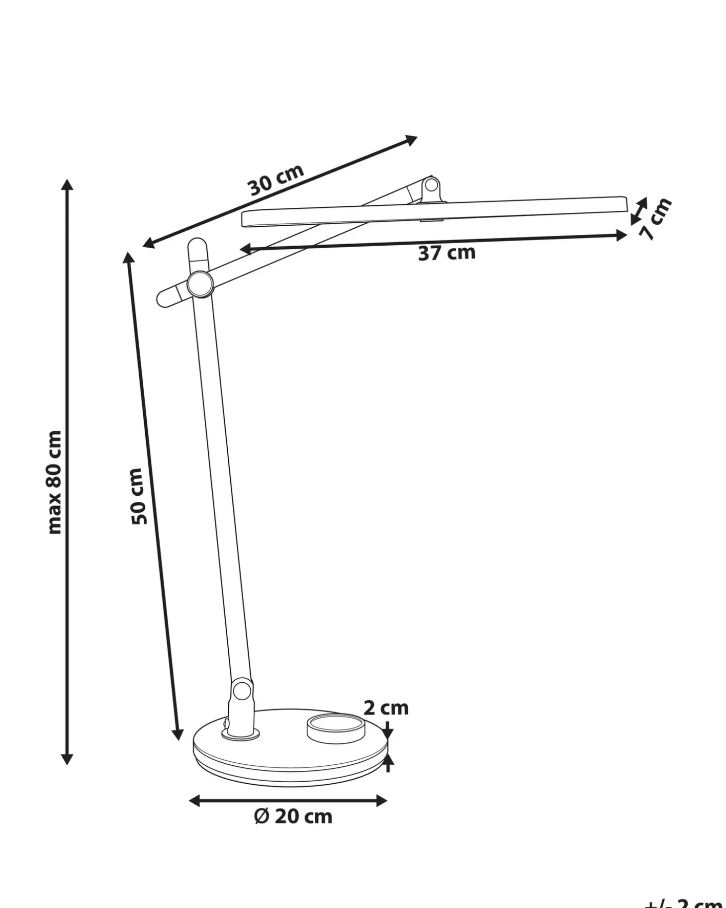 LED skrivebordslampe HYDRUS Grå