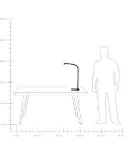 LED skrivebordslampe KOURIS Med bevægelsessensor Metal Sort