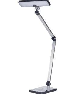 LED skrivebordslampe LACERTA Med trådløs oplader Metal Sølv