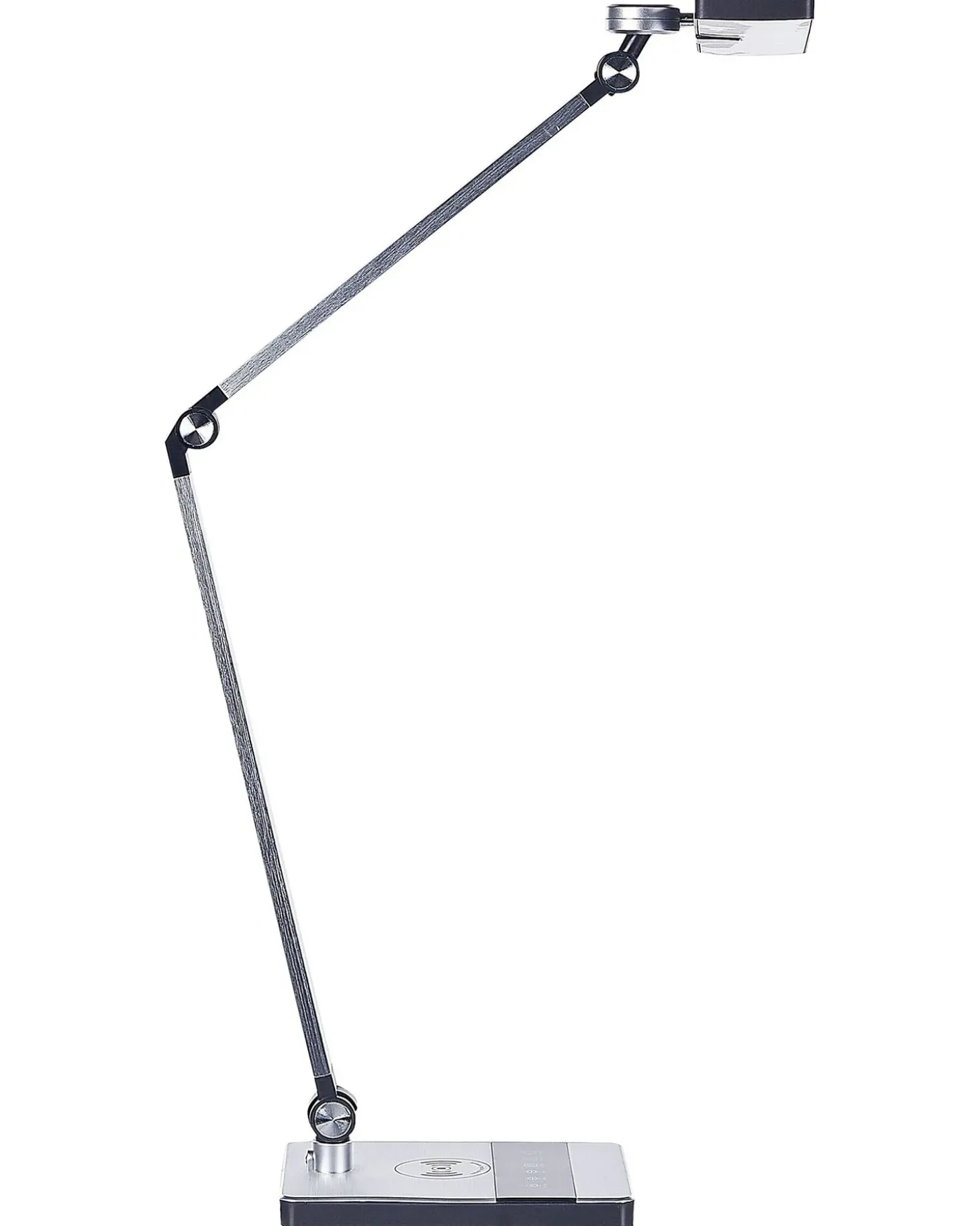 LED skrivebordslampe LACERTA Med trådløs oplader Metal Sølv